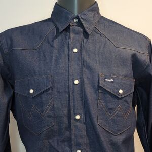 Vintage Wrangler Denim Western Shirt Deadstock